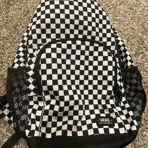 Vans Black and White Checkered Backpack